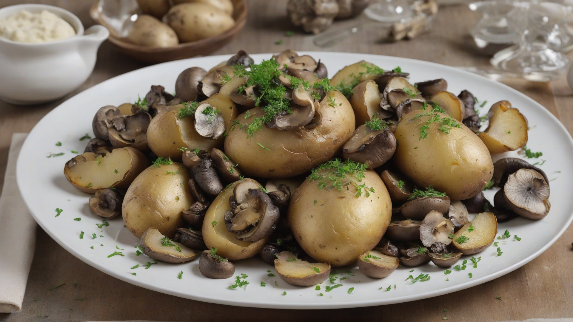 patate e funghi al forno